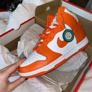 Nike Dunk High Top Orange Syracuse Sneaker W 9.5 Men 7.5 TRENDY
